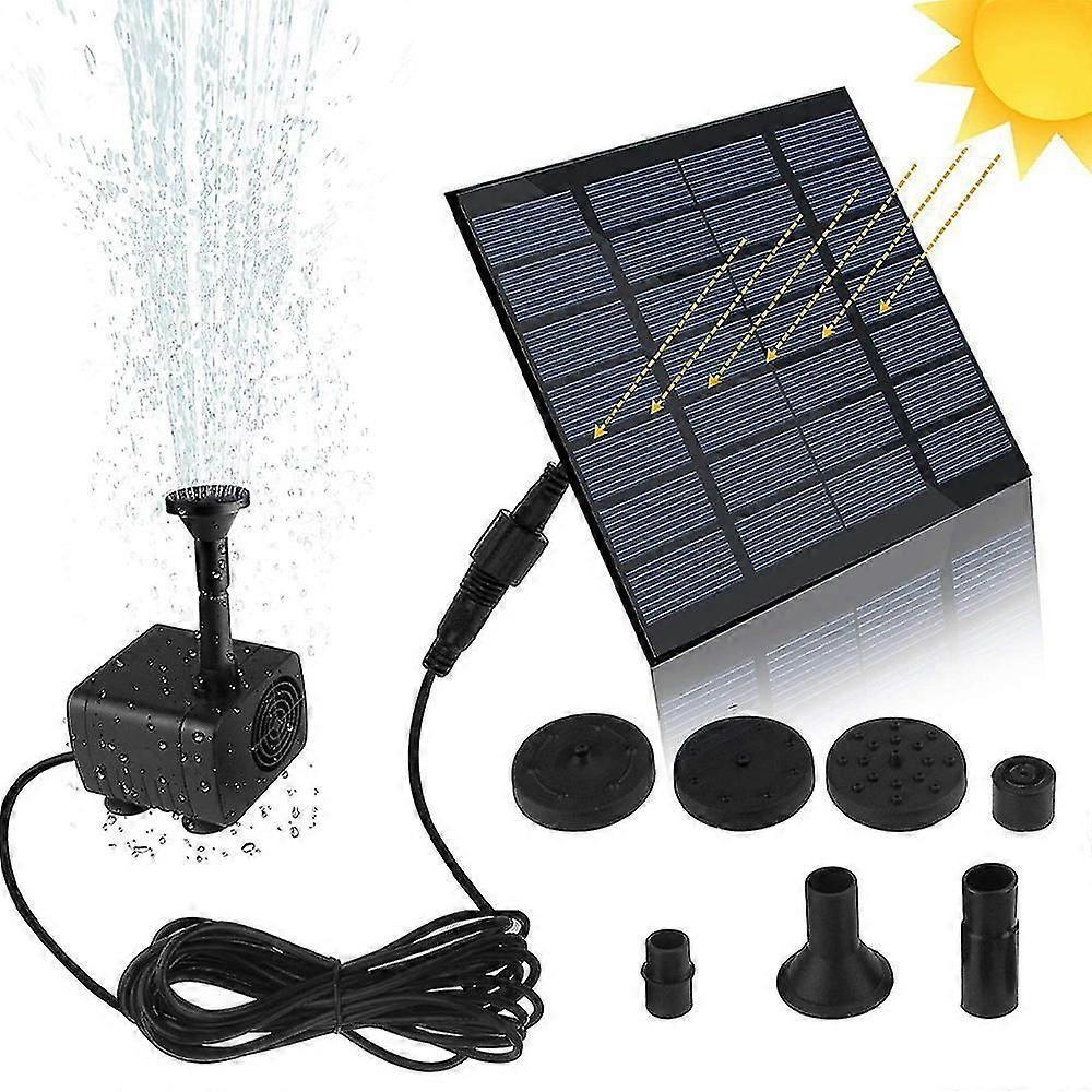 Circle Solar Fountain Pump with 6 Nozzles Water Feature - Image 1