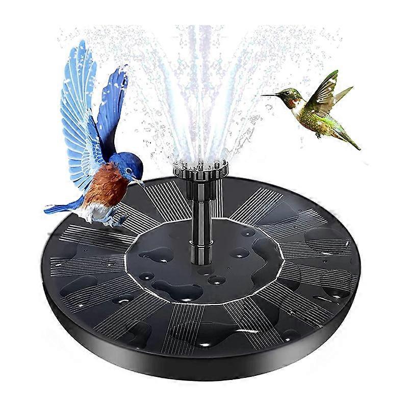 6.3in Solar Fountain Pump with 6 Nozzles for Bird Bath Garden - Image 1