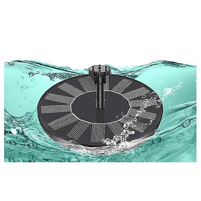 6.3in Solar Fountain Pump with 6 Nozzles for Bird Bath Garden - Image 3