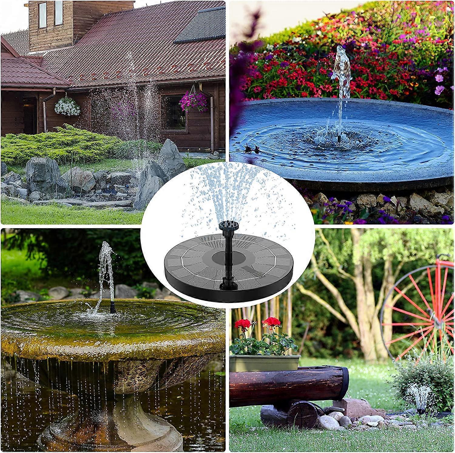 2.5W Solar Fountain Pump with Panel and 6 Nozzles for Pond - Image 5
