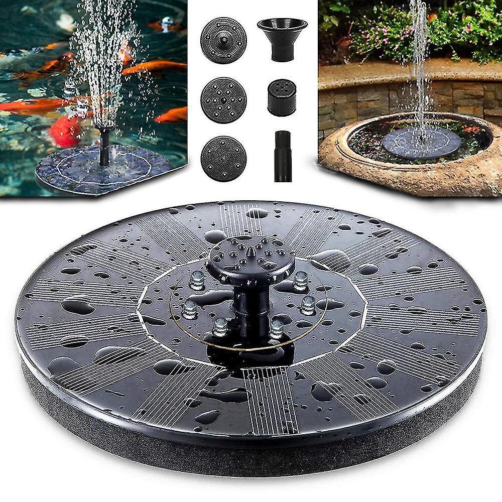 18cm Solar Fountain with White LED Light Solar Water Pump - Image 3