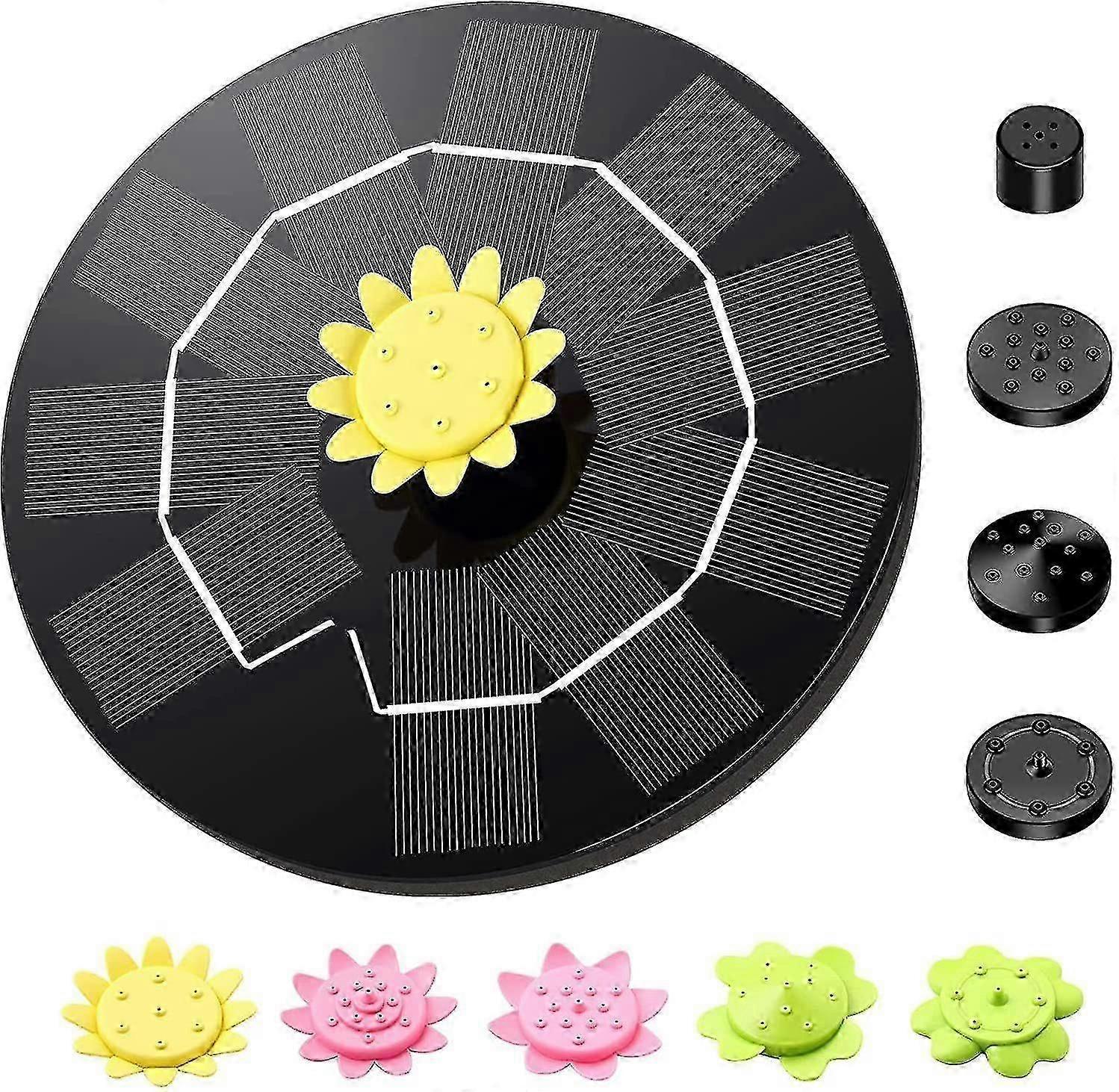 9 Effect Solar Fountain Pump with Multiple Spray Patterns - Image 1