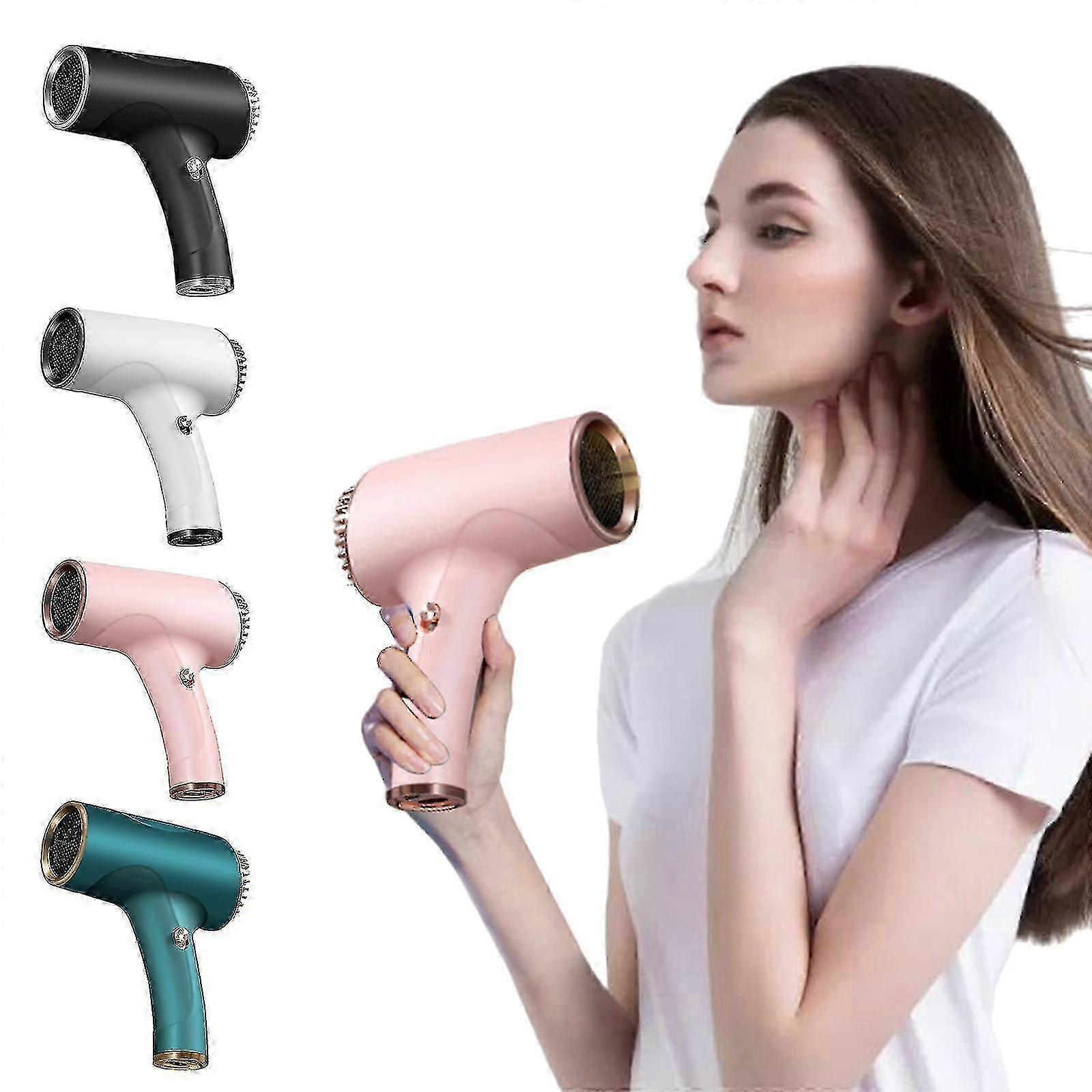 Portable Rechargeable Cordless Hair Dryer USB Travel Hair Dryer Black - Image 2