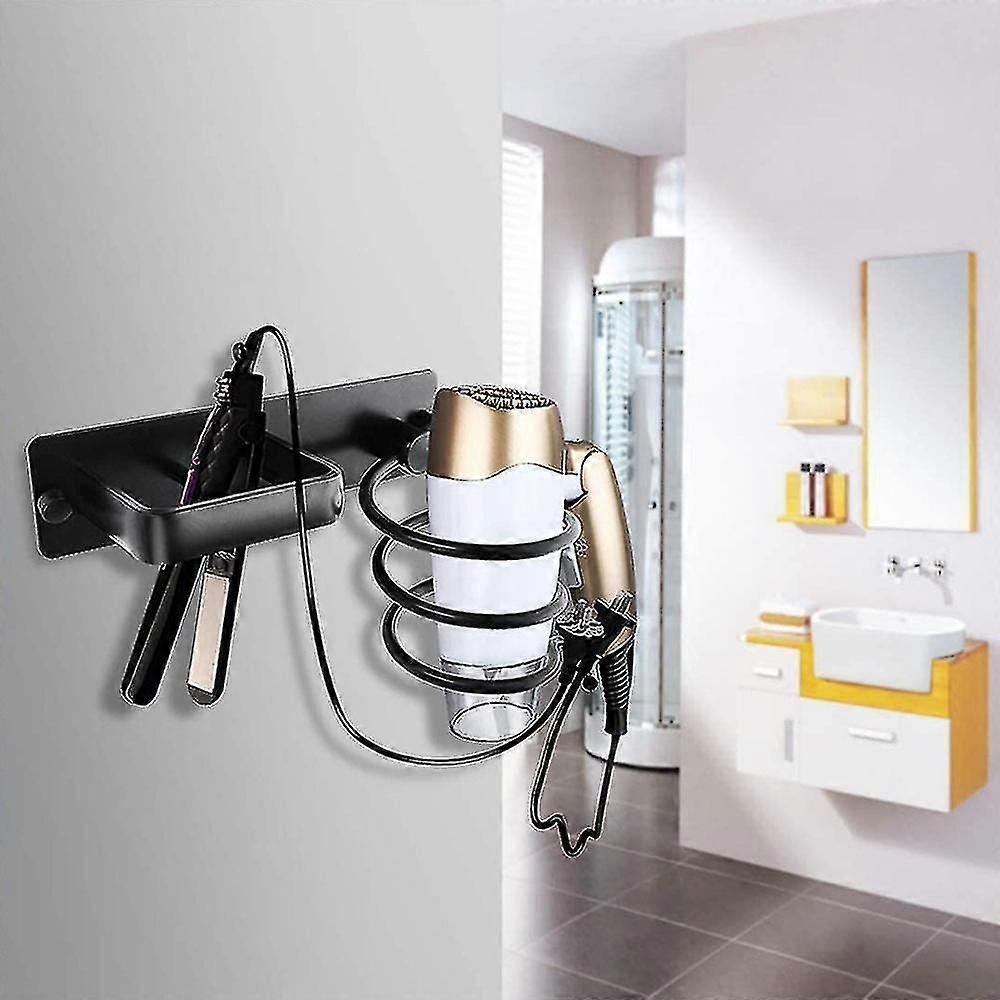 Aluminum Hair Dryer Holder Wall Mounted Organizer Rack - Image 3
