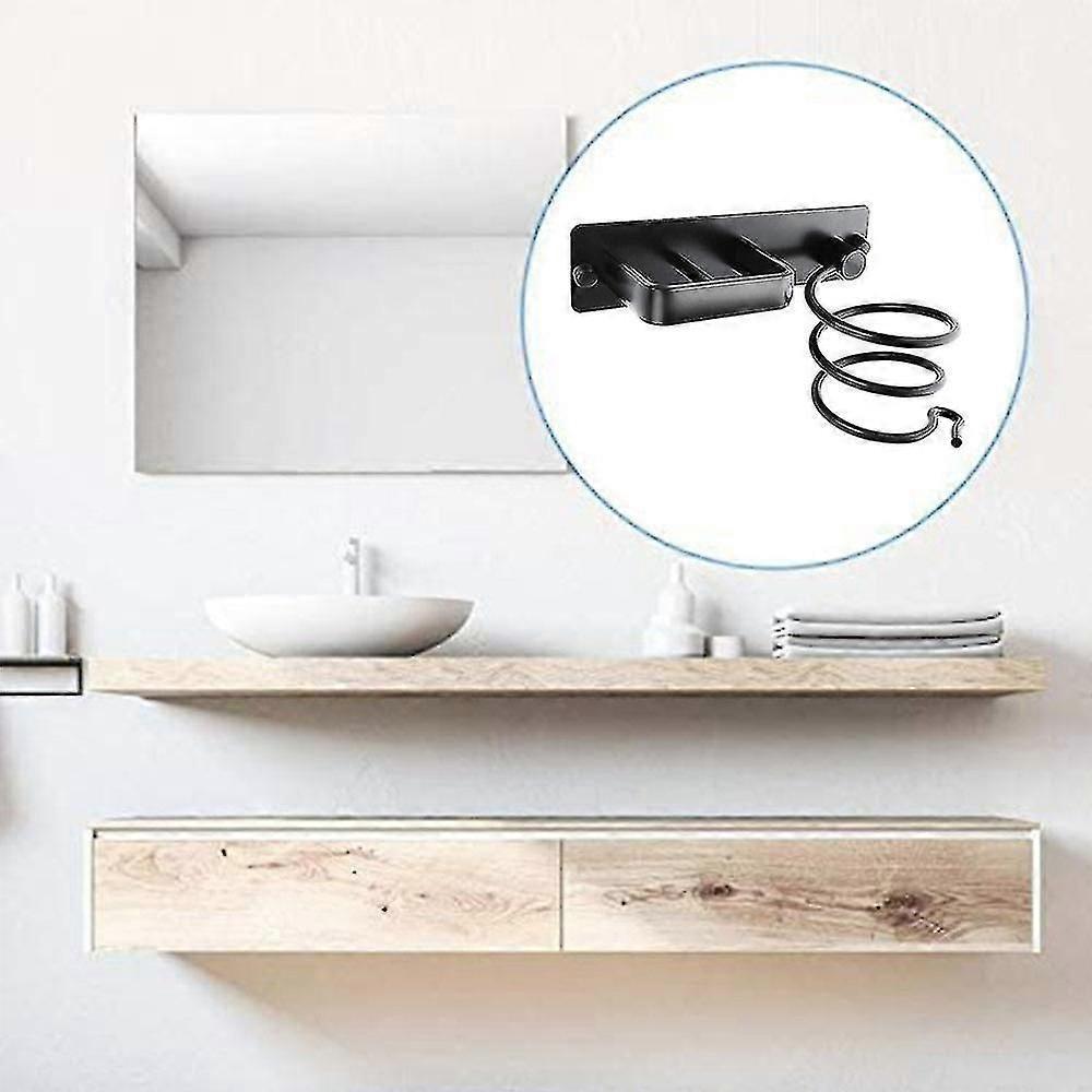 Aluminum Hair Dryer Holder Wall Mounted Organizer Rack - Image 4