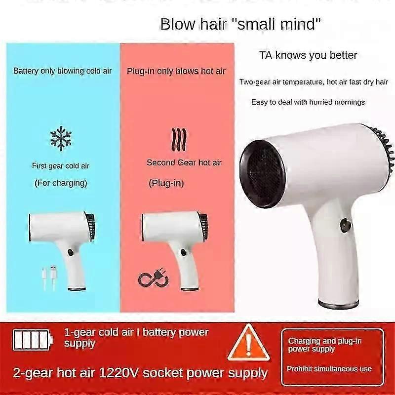 Cordless Hot & Cold Ion Hair Dryer Portable Rechargeable Dryer - Image 3