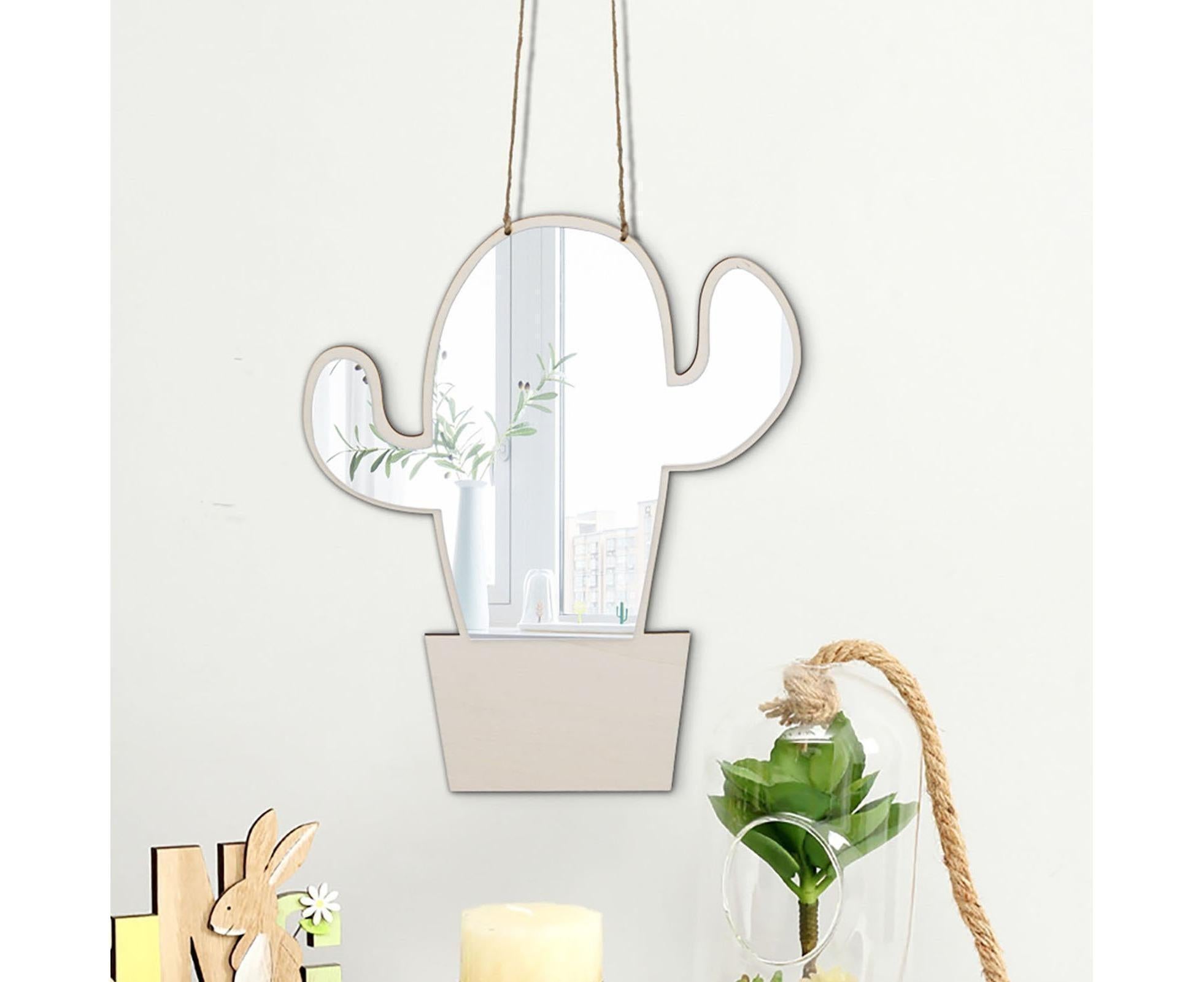 Wall Sticker Acrylic Mirror-Wooden Color - Image 3