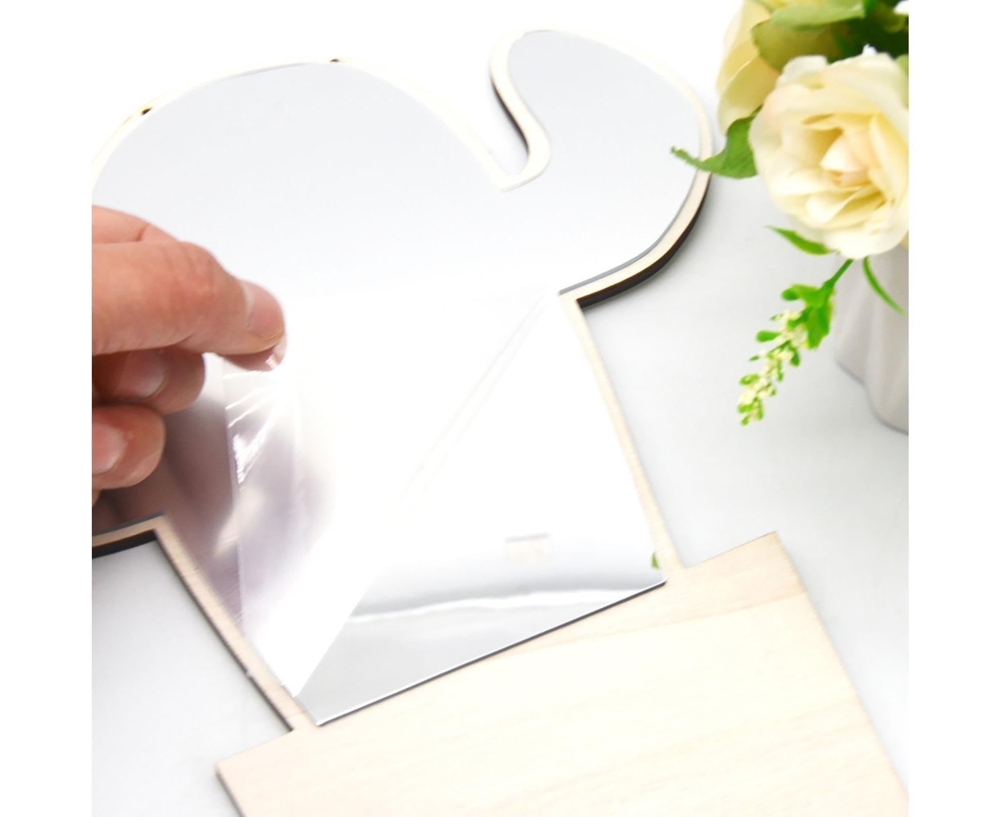 Wall Sticker Acrylic Mirror-Wooden Color - Image 8