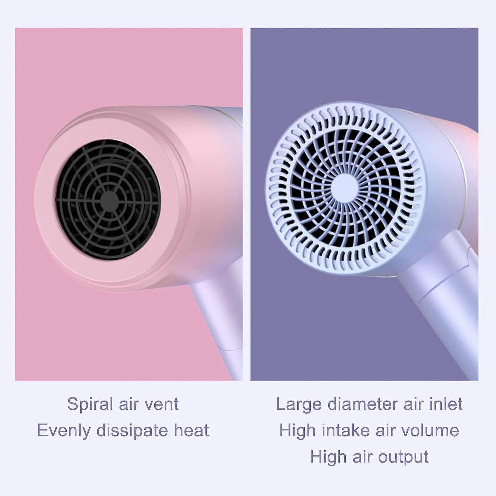 Blue Gradient Hair Dryer Constant Temp Hot & Cold Silent Dryer - Image 4