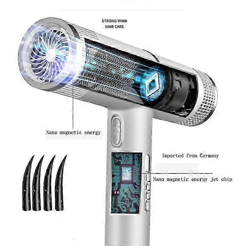 Professional Blow Dryer with Diffuser Hot & Cold Fast Drying - Image 3