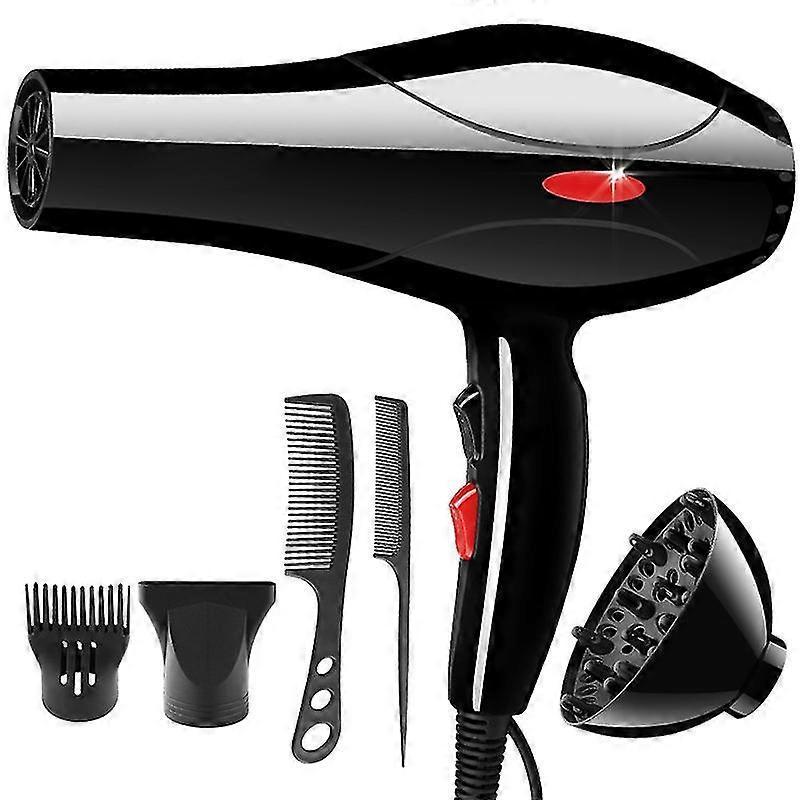 Household Hair Dryer Hot & Cold Thermostatic Black Set - Image 1
