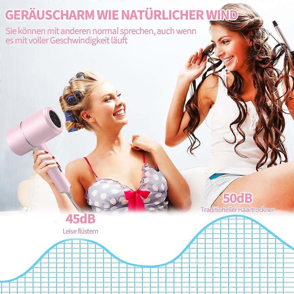 Negative Ion High Power Hair Dryer Pink Lightweight Compact - Image 5