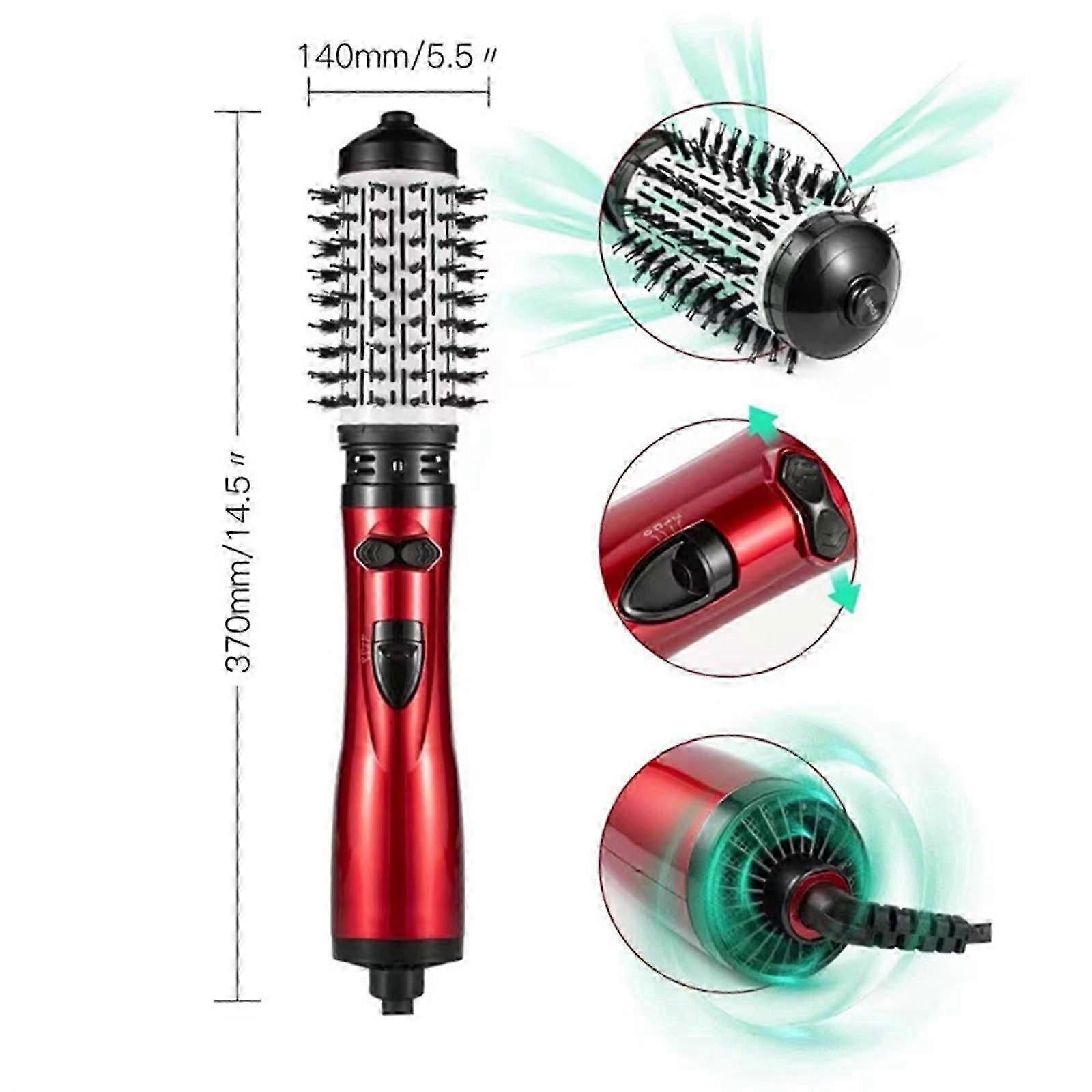 3-in-1 Rotating Hot Air Styler Hair Dryer with Brush - Image 4