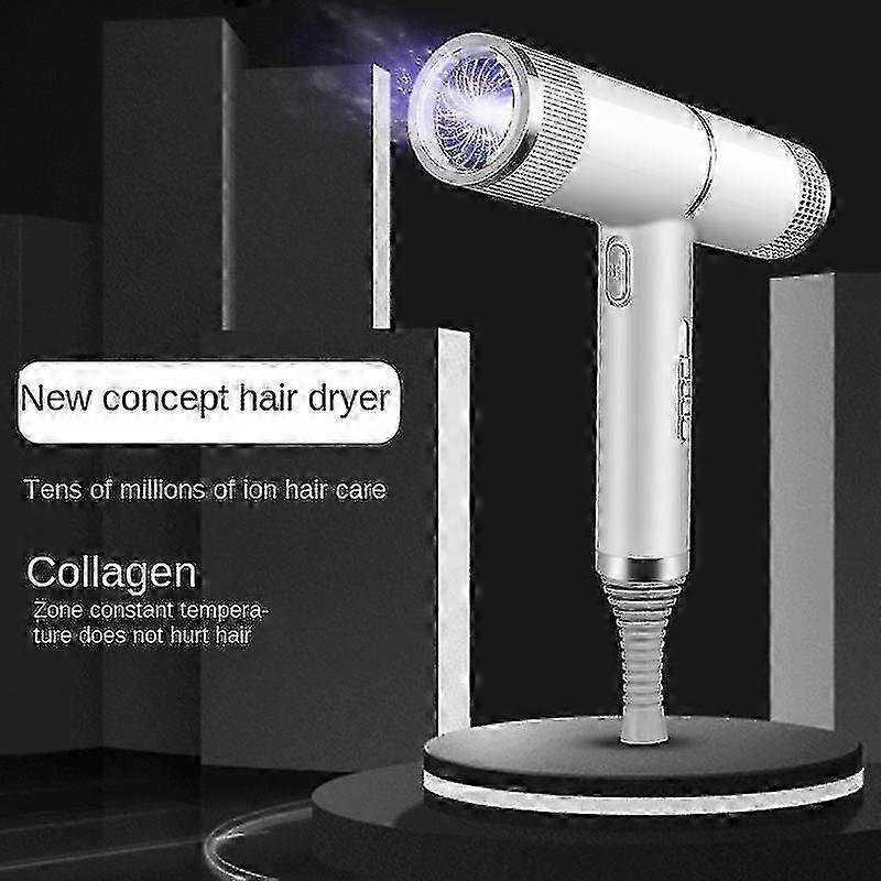 2000W Professional Ionic Hair Dryer with Diffuser Silver Purple - Image 2