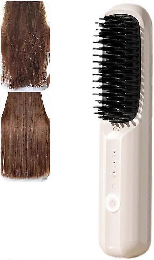 Rechargeable Cordless Hair Dryer Brush USB 3 Heat Settings - Image 1