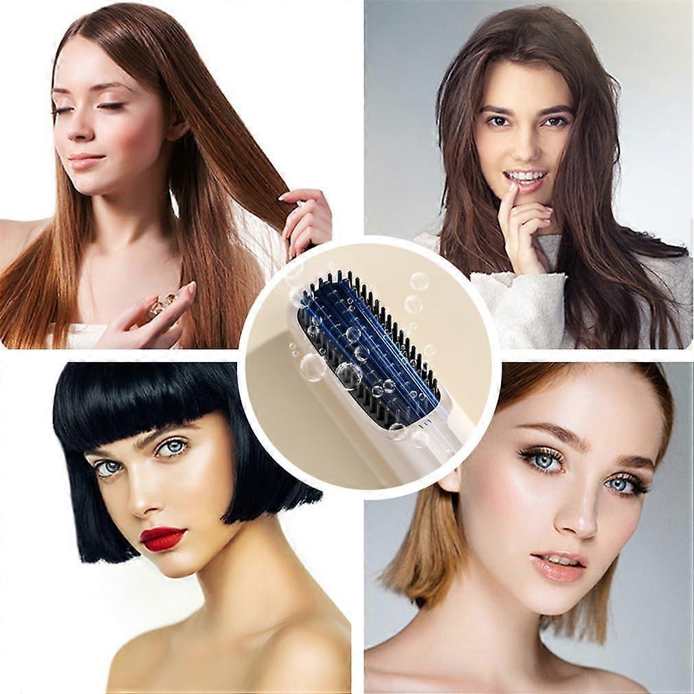 Rechargeable Cordless Hair Dryer Brush USB 3 Heat Settings - Image 3