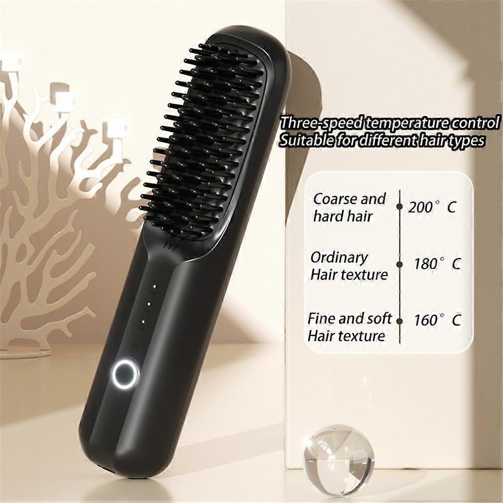 Rechargeable Cordless Hair Dryer Brush USB 3 Heat Settings - Image 5