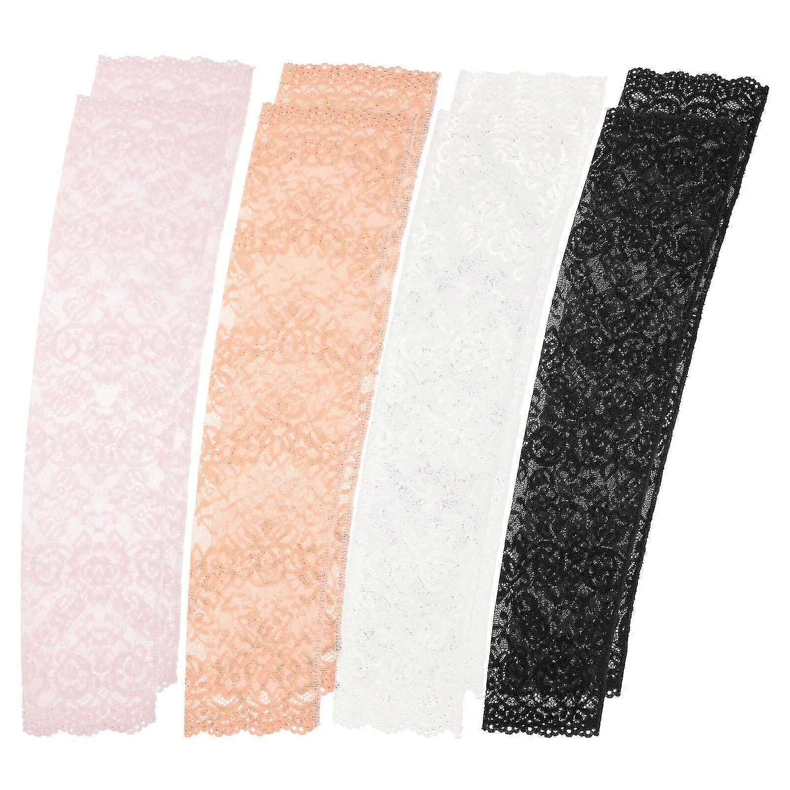 4 Pairs Breathable Cooling Arm Sleeves UV Protection Lace Design - Image 1