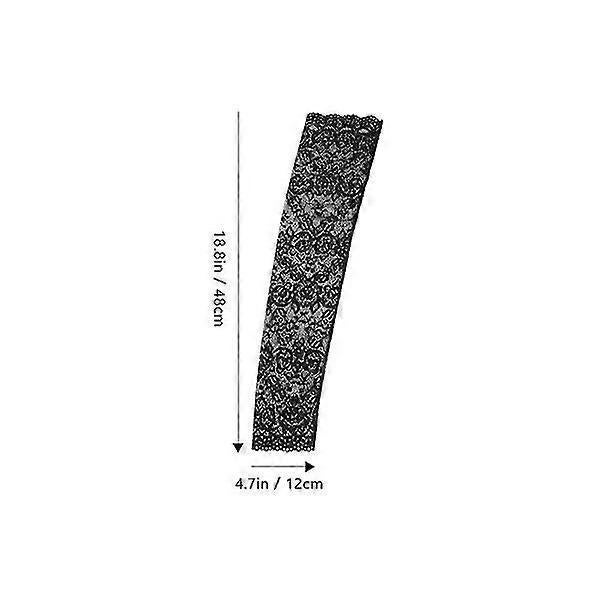 4 Pairs Breathable Cooling Arm Sleeves UV Protection Lace Design - Image 3