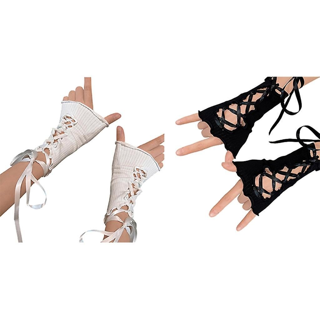 Y2K Arm Cuffs Sleeves JK Lolita Arm Warmers Fashion Accessories - Image 2