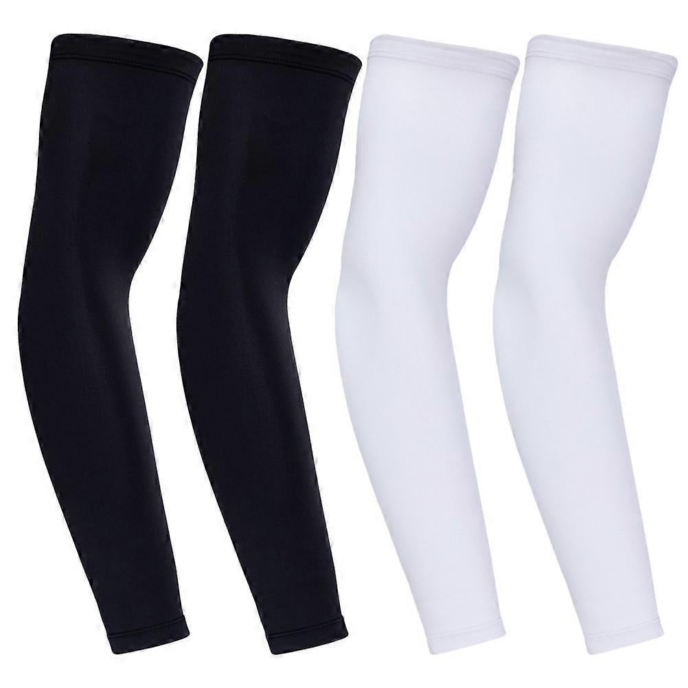 2 Pairs Breathable Sports Arm Sleeves Sun Protection for Girls - Image 1