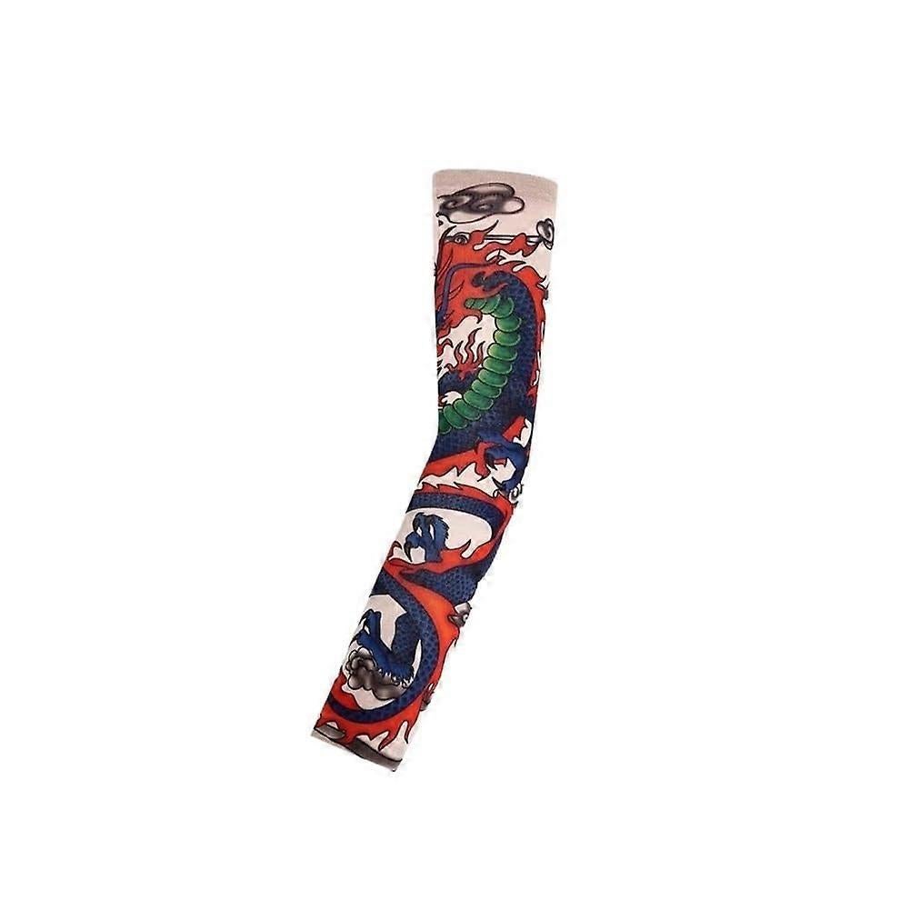 12PCS Flower Tattoo Arm Sleeves UV Cooling Stretch Summer Cover - Image 1