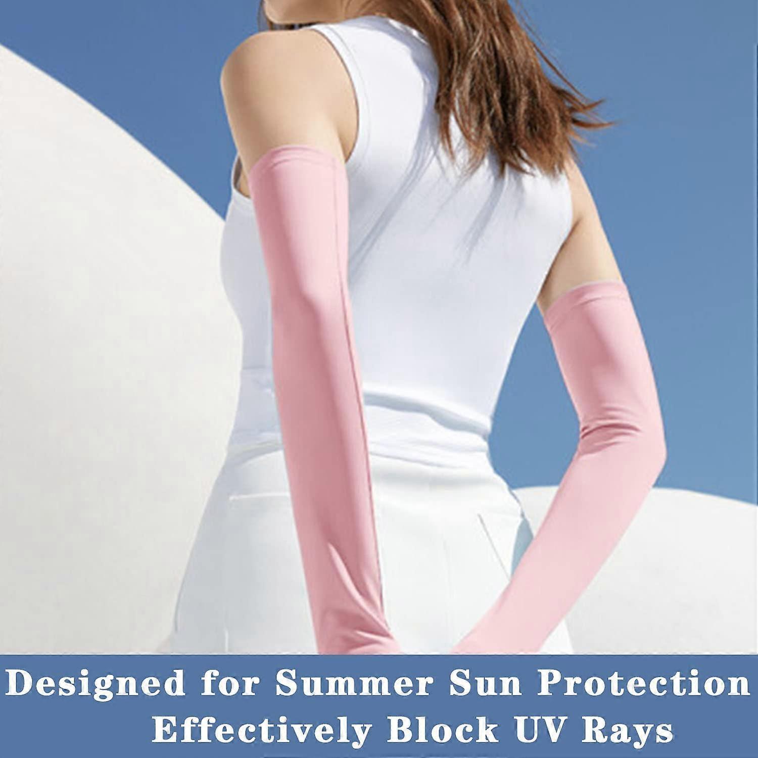 2 Pairs Cooling Arm Sleeves Anti-UV Cycling Driving Sports Use - Image 2