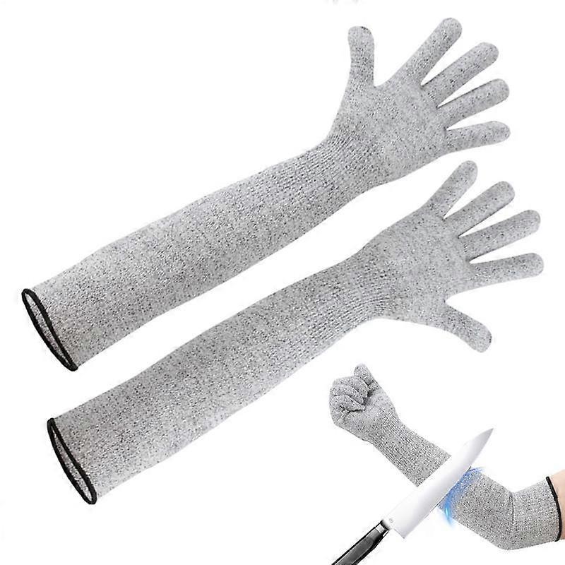 1 Pair Cut Resistant Arm Sleeves Heat Resistant Garden Work 55cm - Image 1