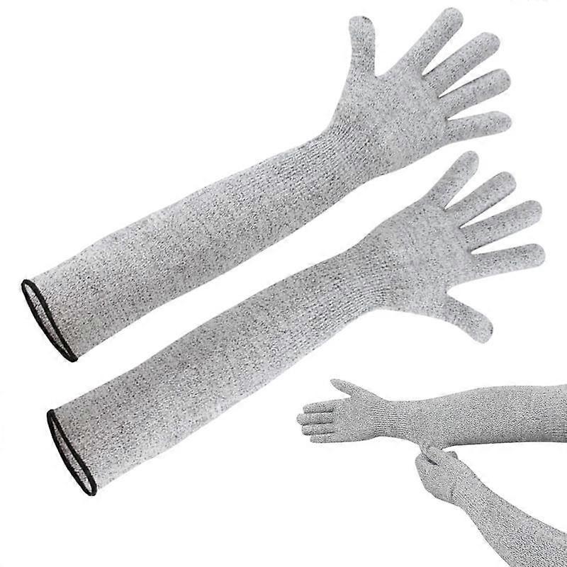 1 Pair Cut Resistant Arm Sleeves Heat Resistant Garden Work 55cm - Image 2