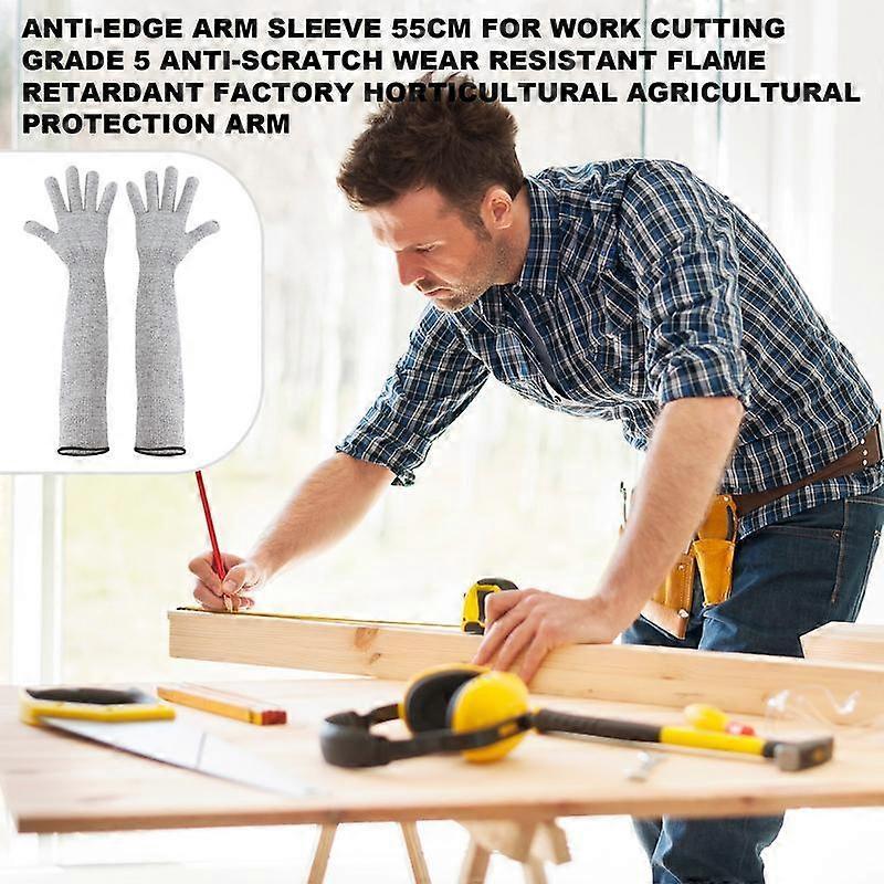 1 Pair Cut Resistant Arm Sleeves Heat Resistant Garden Work 55cm - Image 4