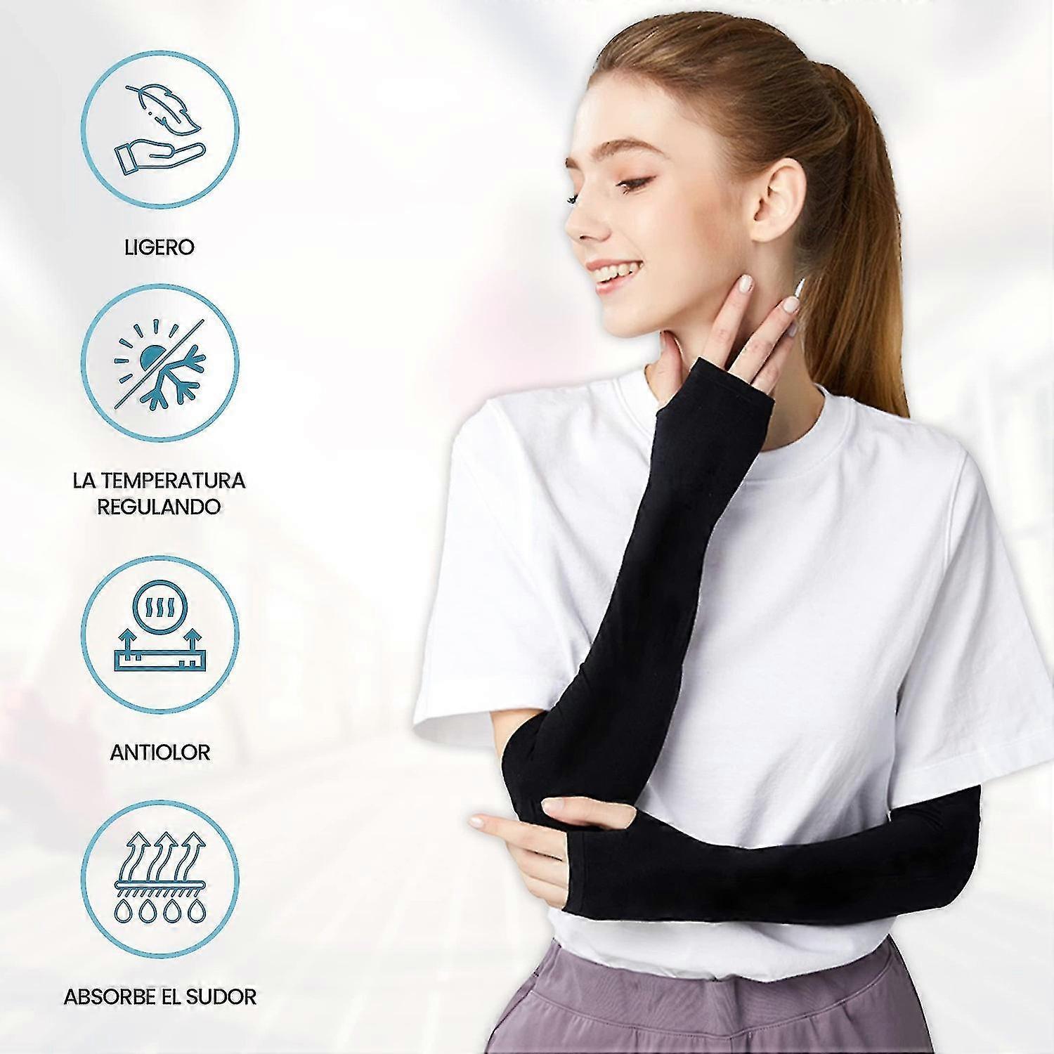 3 Pairs UV Protection Arm Sleeves for Men & Women Sun Shield - Image 4