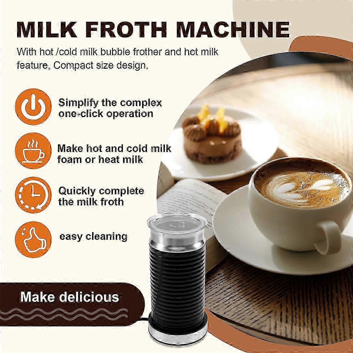 Automatic Hot & Cold Milk Frother Machine Cappuccino Coffee Maker Companion - Image 4