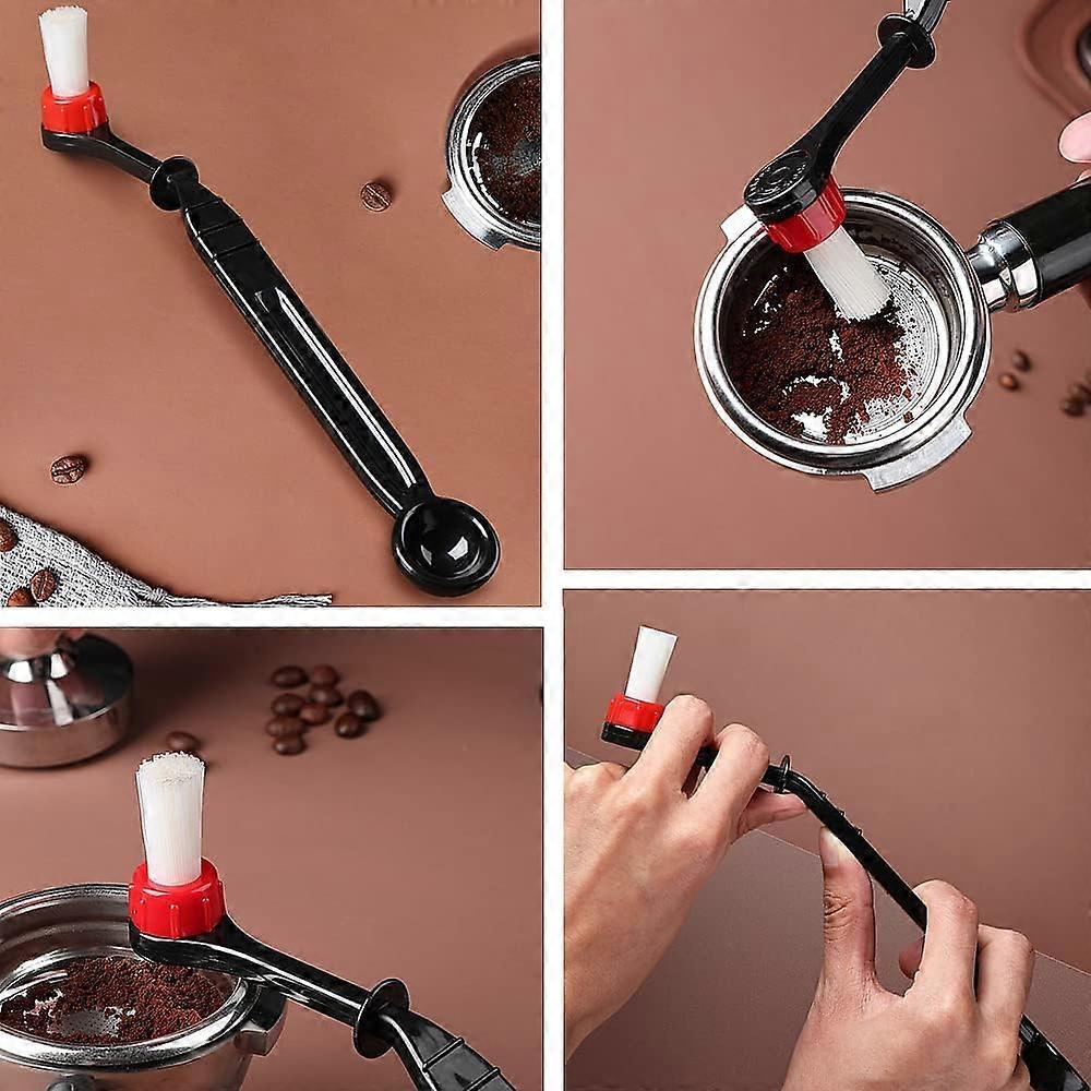 2Pcs Coffee Cleaning Brush with 2 Replaceable Nylon Heads Anti-Scald Handle - Image 5
