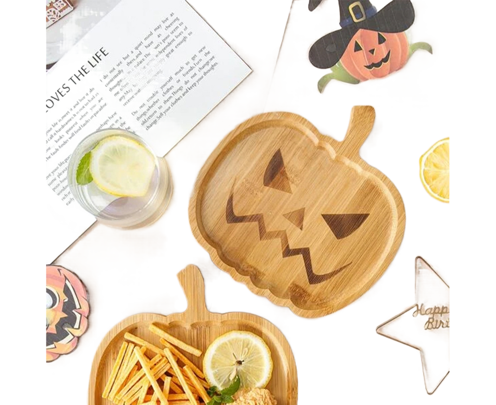 Halloween Pumpkin Storage Plate Home Decor - Image 1