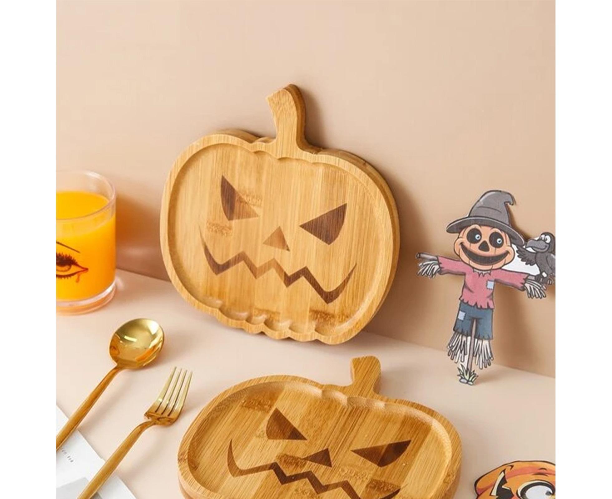 Halloween Pumpkin Storage Plate Home Decor - Image 3