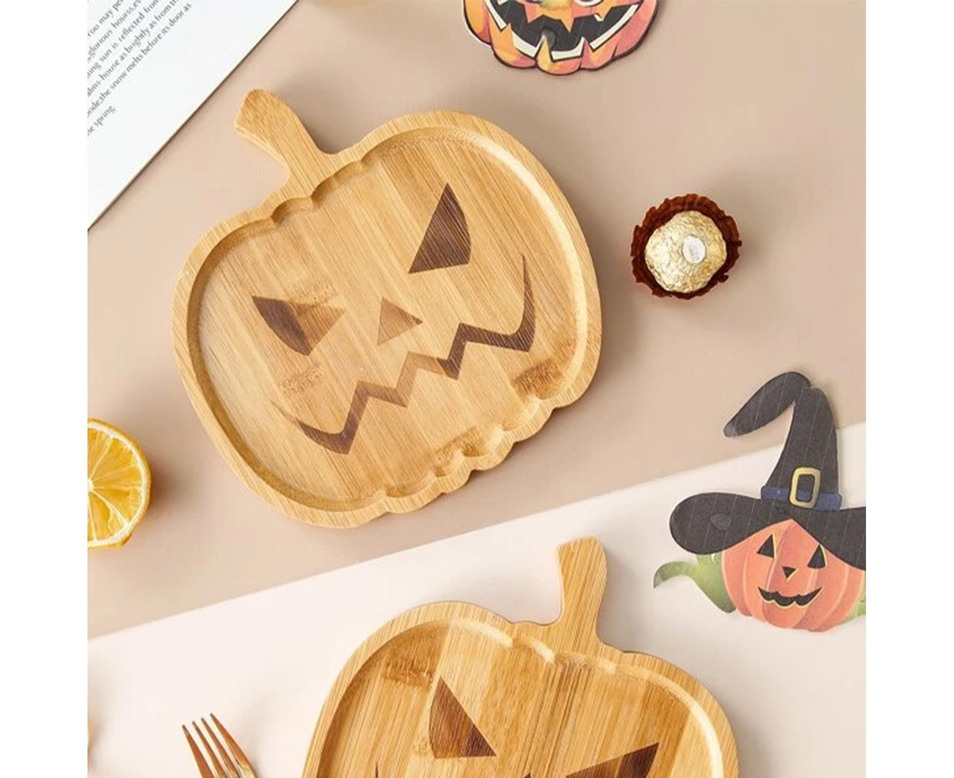 Halloween Pumpkin Storage Plate Home Decor - Image 4
