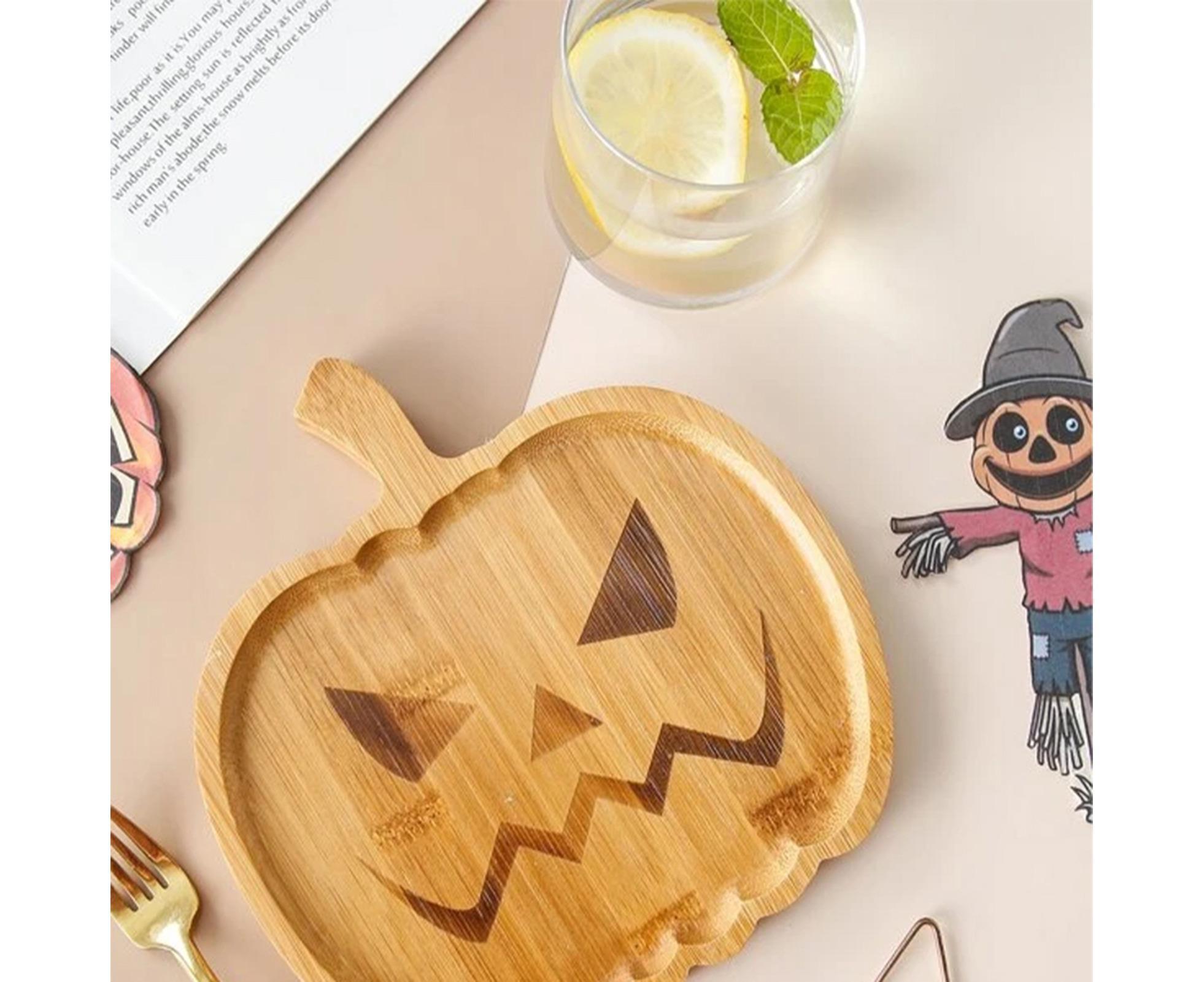 Halloween Pumpkin Storage Plate Home Decor - Image 5