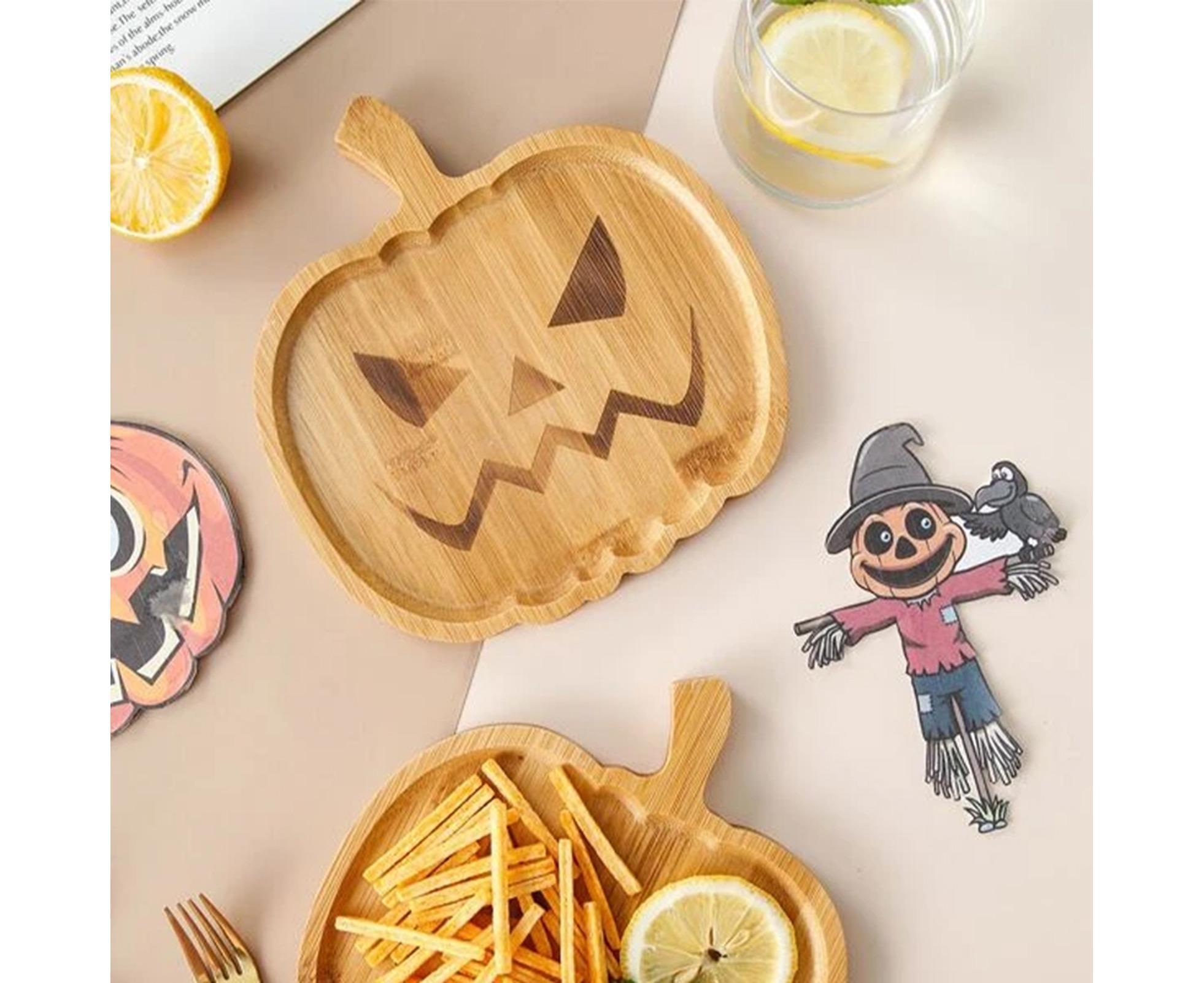 Halloween Pumpkin Storage Plate Home Decor - Image 7
