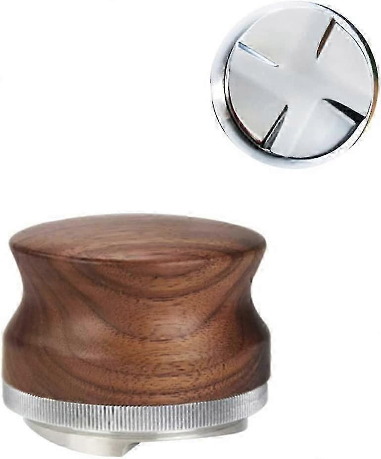 58.35mm Espresso Coffee Distributor Tamper with Four Inclined Slopes Base - Image 1