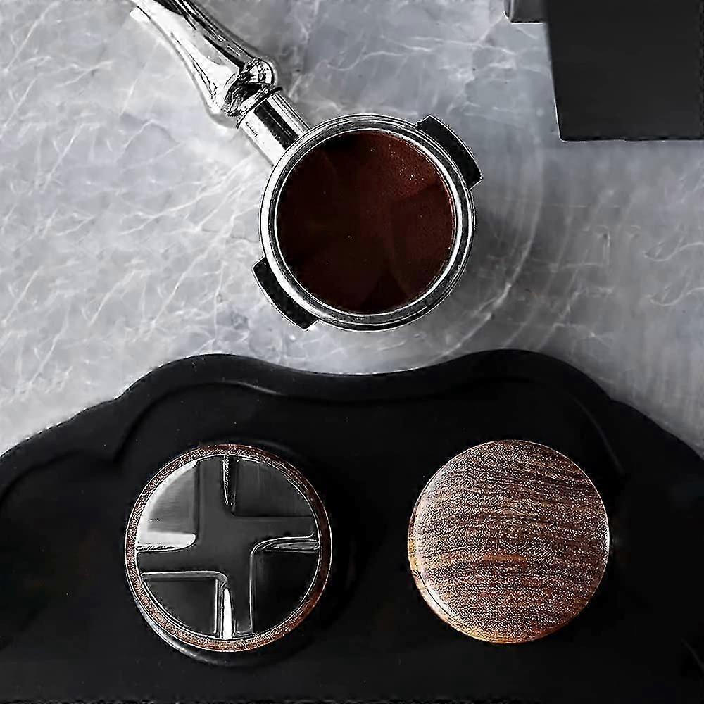 58.35mm Espresso Coffee Distributor Tamper with Four Inclined Slopes Base - Image 4