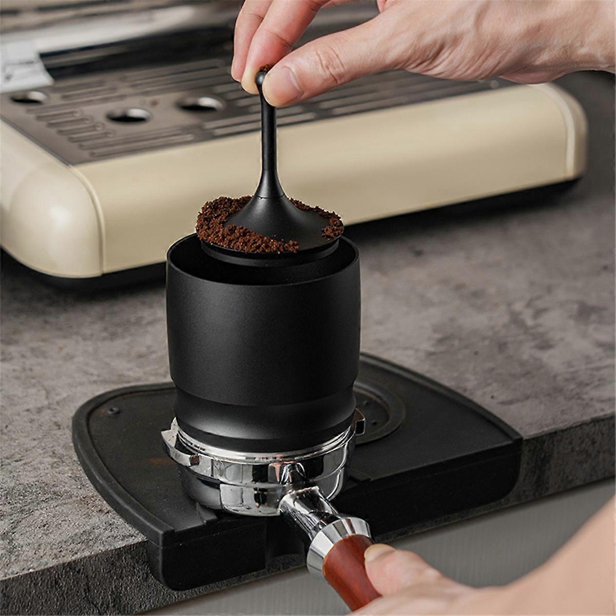 58mm Coffee Dosing Cup Aluminum Alloy Espresso Funnel Silver Barista Tool - Image 1