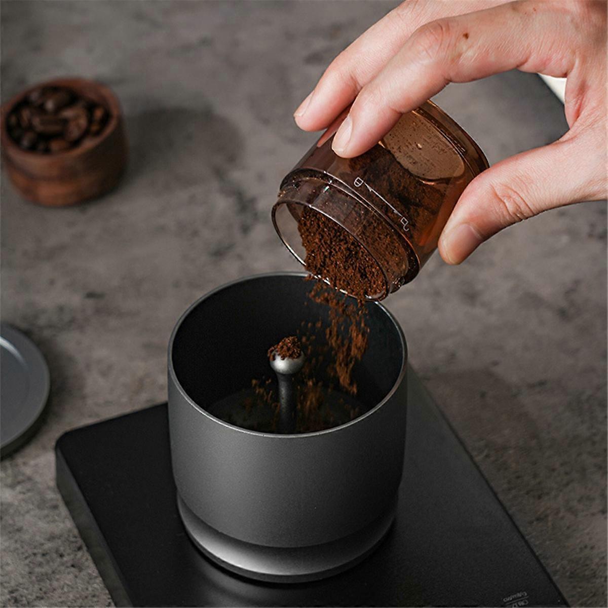 58mm Coffee Dosing Cup Aluminum Alloy Espresso Funnel Silver Barista Tool - Image 4