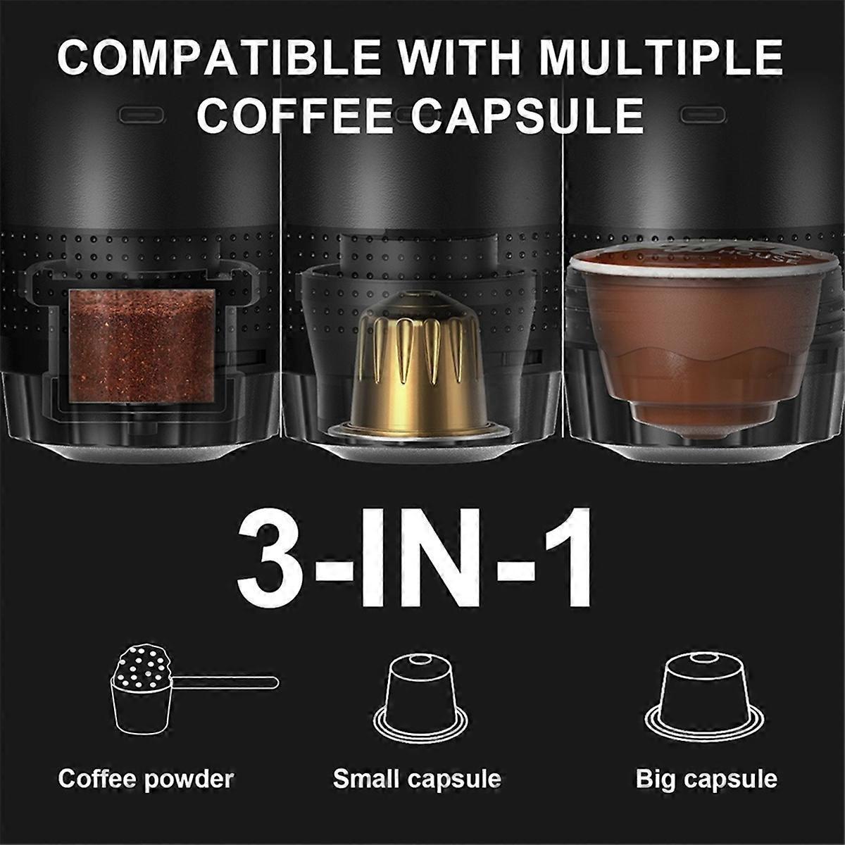 Wireless Portable Espresso Coffee Machine Capsule & Powder Travel Maker - Image 4