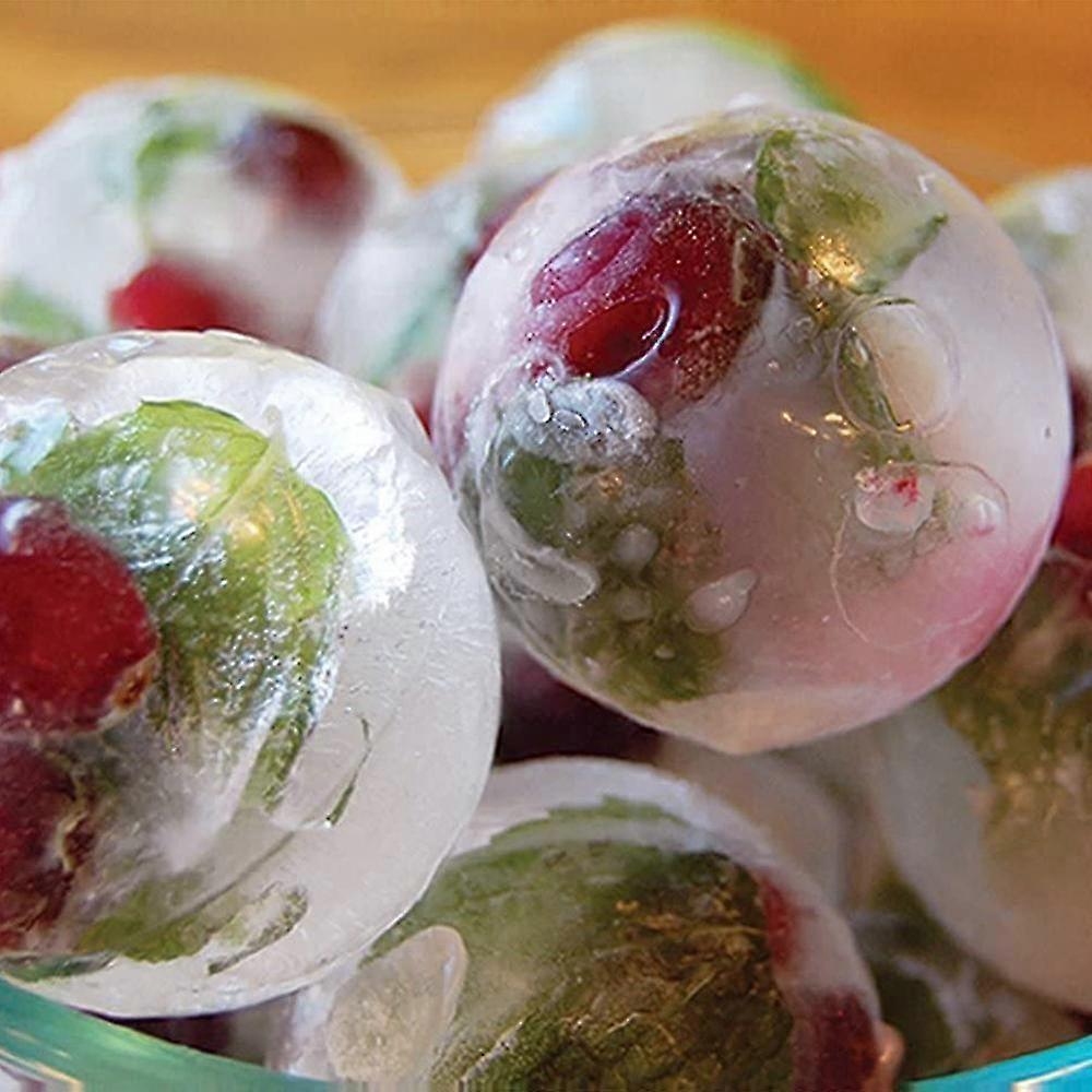 2Pcs Sphere Ice Cube Molds Large Silicone Ice Ball Maker Round Tray Set - Image 4