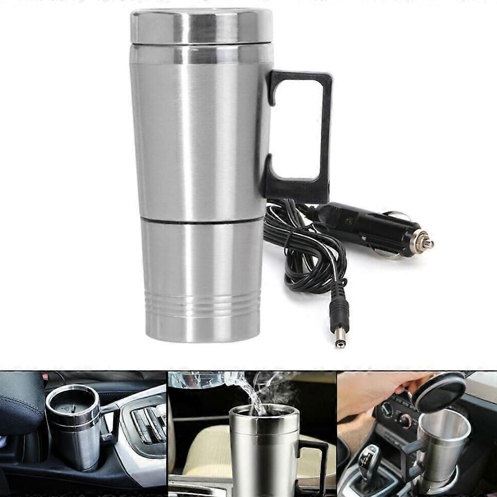12V Electric Kettle Stainless Steel Tea Coffee Maker warmer for Car Camping - Image 1