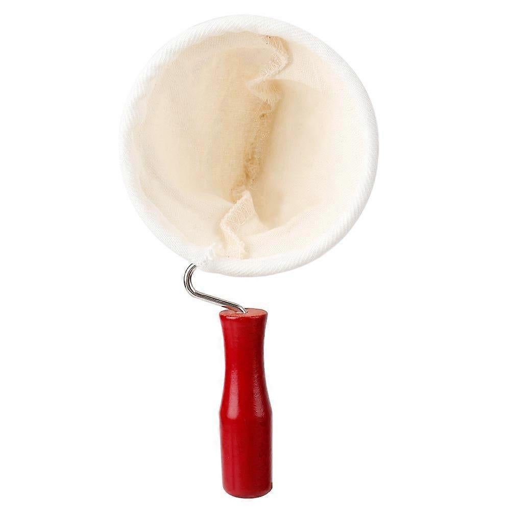 Cloth Coffee Filter Dripper Cotton Flannel with Wooden Handle 85mm - Image 1