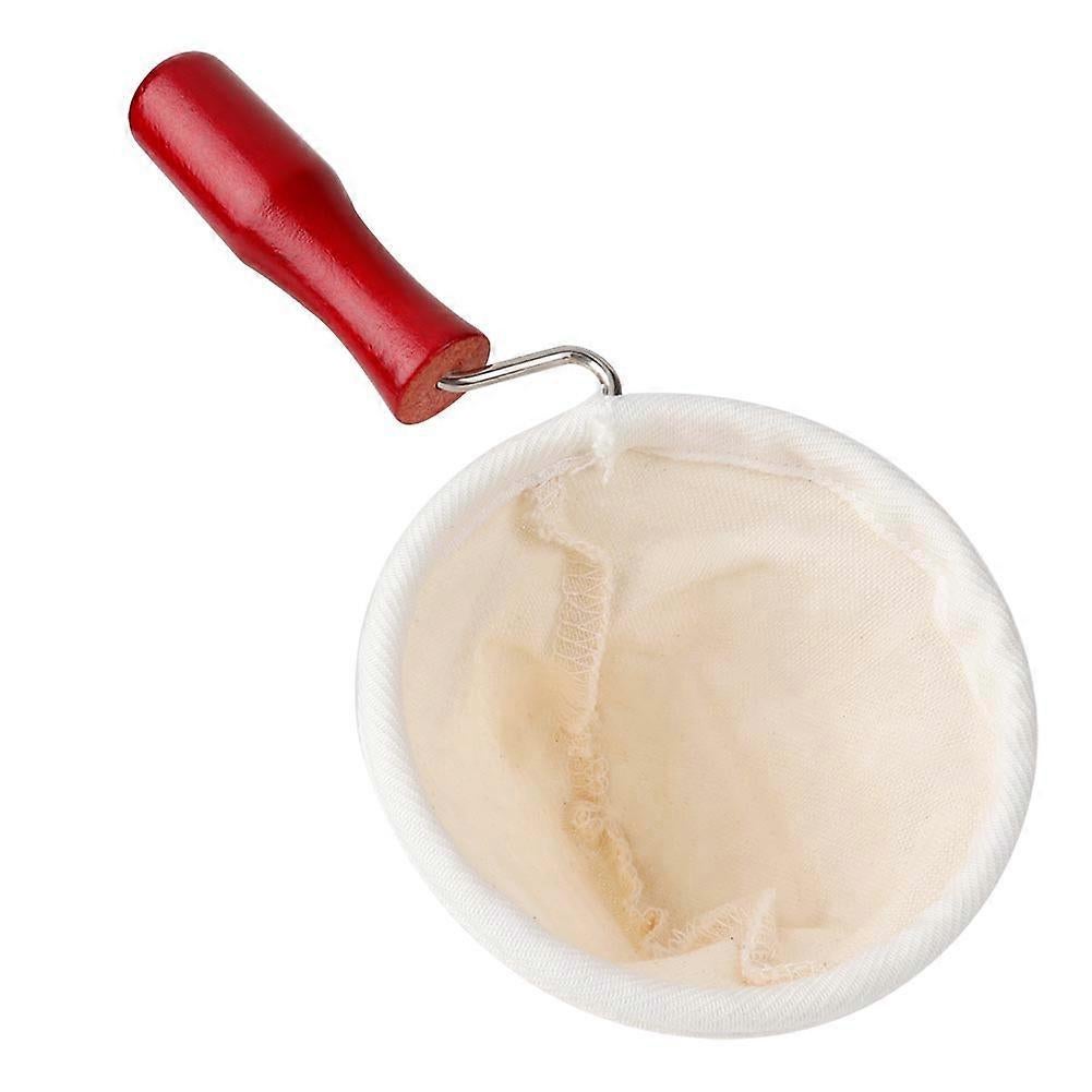 Cloth Coffee Filter Dripper Cotton Flannel with Wooden Handle 85mm - Image 2