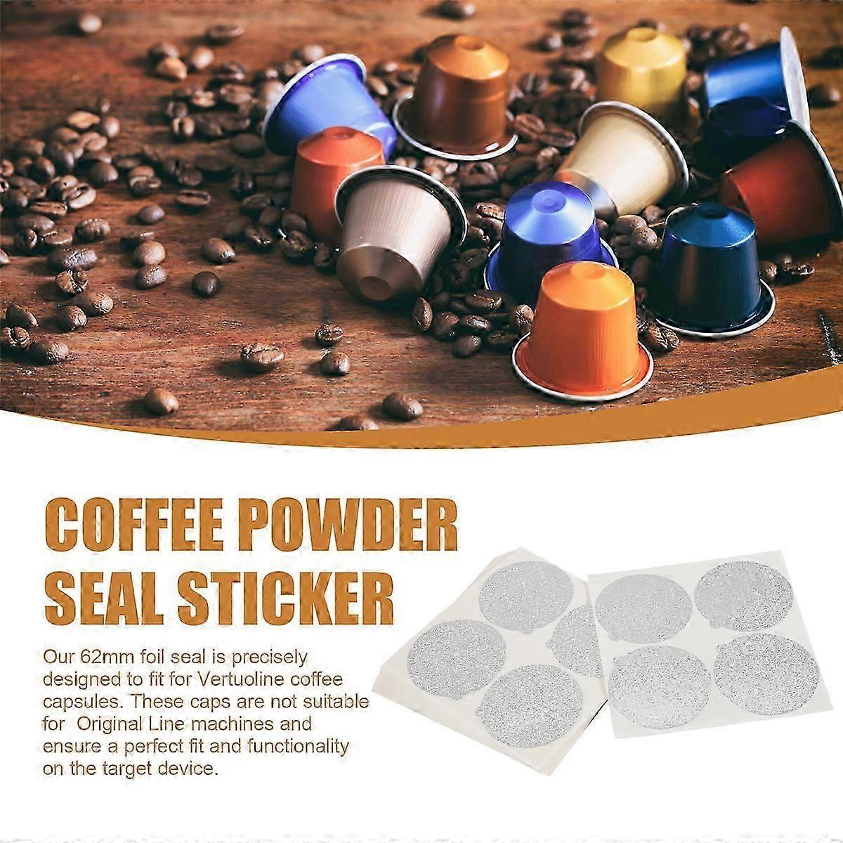 100Pcs Aluminum Foil Lids Seals for Reuse Vertuo Coffee Capsules Pods - Image 5