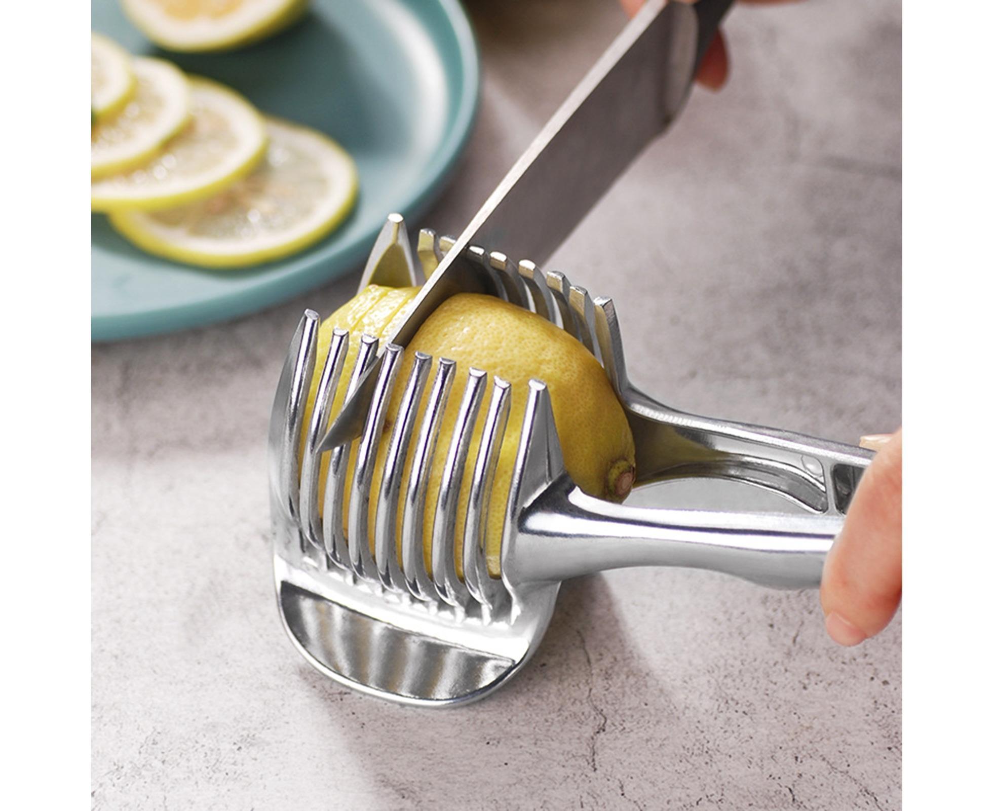 Fruit Slicer Stainless Steel Vegetable Cutter-Silver - Image 3