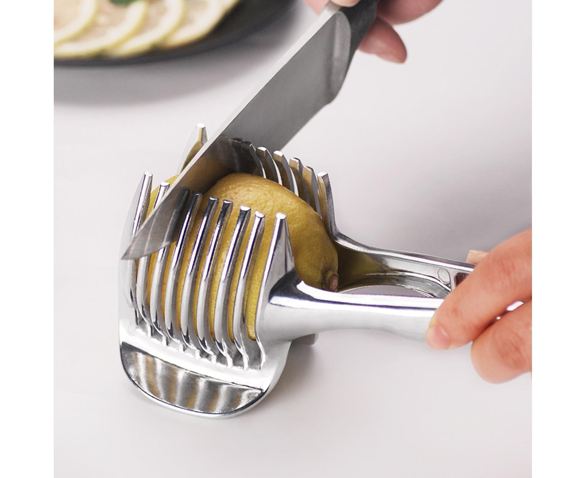 Fruit Slicer Stainless Steel Vegetable Cutter-Silver - Image 5